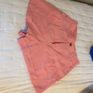Vineyard Vines Coral Button/zip linen short.